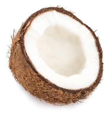 izole kırpma yolu ile beyaz zemin üzerine Hindistan cevizi