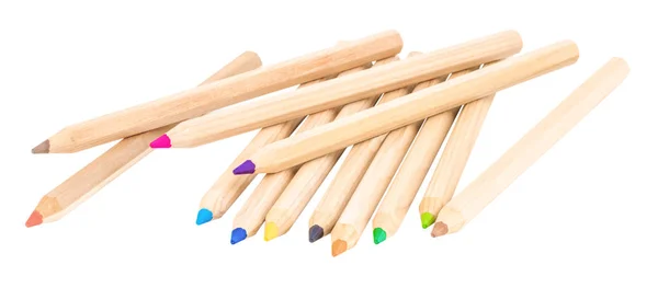 Assorted color pencils, isolated on white background — Stock Photo, Image