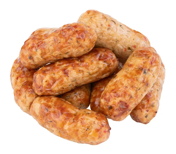 Saucisse grillée isolée sur fond blanc — Photo