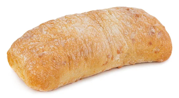 Ciabatta (włoski chleb), izolowana na białym tle — Zdjęcie stockowe