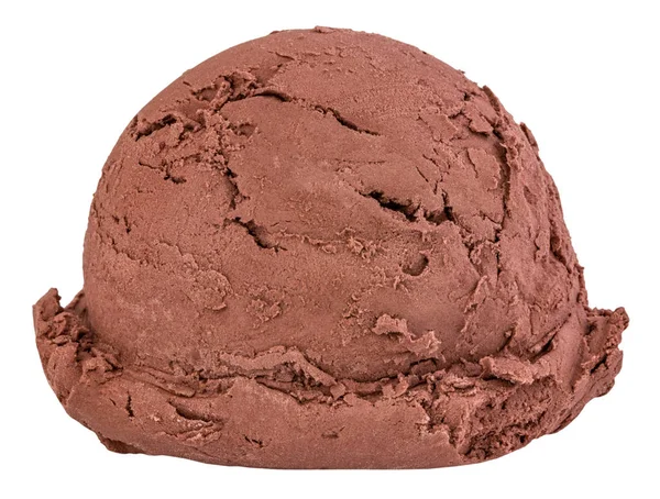 Шоколадное мороженое черпает вид сбоку на белом фоне с л — стоковое фото