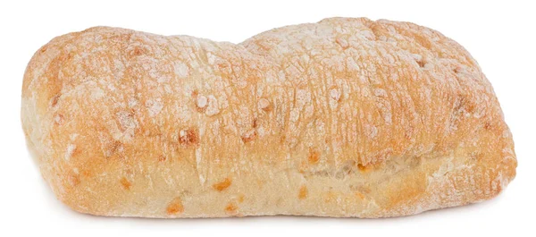 Ciabatta (italienisches Brot), isoliert auf weißem Hintergrund — Stockfoto