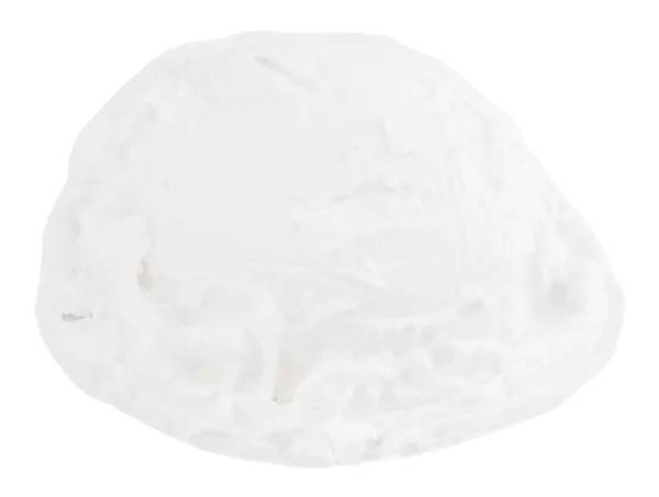 Gelato alla vaniglia paletta vista laterale su sfondo bianco con clip — Foto Stock
