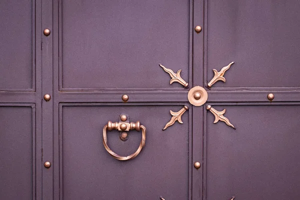 Puertas de hierro forjado, forja ornamental, elementos forjados de cerca — Foto de Stock