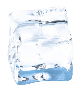 beyaz arka plan üzerinde izole buz küpleri. Kırpma pats