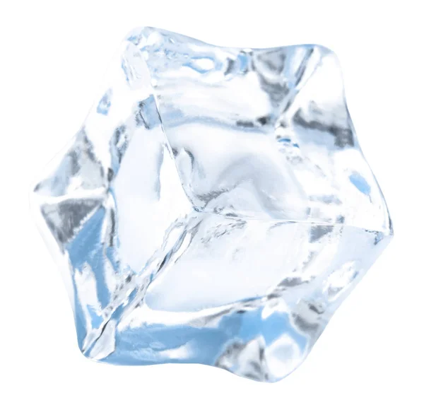 Cubetti di ghiaccio isolati su sfondo bianco. Tagli di ritaglio — Foto Stock