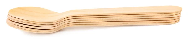 白い背景に隔離された木製のスプーン。クリッピングパット — ストック写真