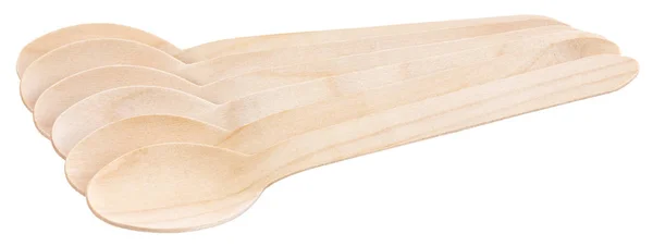 白い背景に隔離された木製のスプーン。クリッピングパット — ストック写真