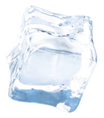 beyaz arka plan üzerinde izole buz küpleri. Kırpma pats