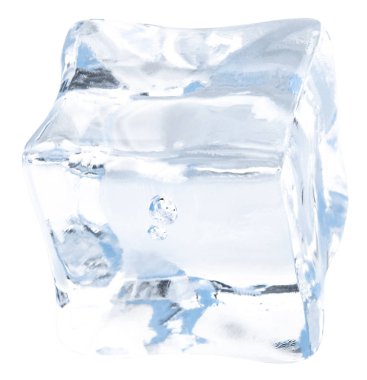 beyaz arka plan üzerinde izole buz küpleri. Kırpma pats