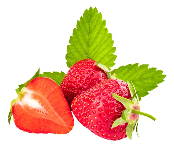 Çilek beyaz arka planda izole edilmiş. Kesme Yolu