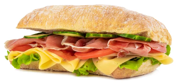 Sandwich à la ciabatta à la laitue, aux tomates et au fromage i — Photo