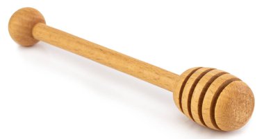 Tahta bal çubuğu beyaz arkaplanda izole