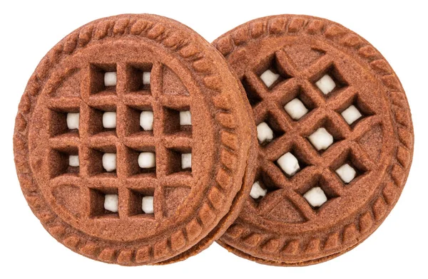 Galleta de chispas de chocolate aislado sobre fondo blanco —  Fotos de Stock