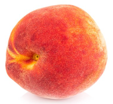 Şeftali beyaz arka planda izole edilmiş. Kırpma yolu ile