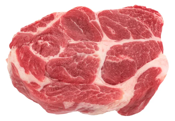 Fresh raw steak isolated on white background. Clipping Path — Stock Photo, Image