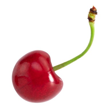 Beyaz arka planda izole edilmiş kiraz. kırpma yolu ile.