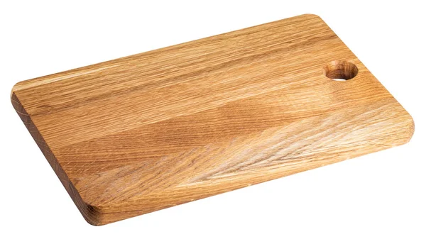 白地に孤立した木製のまな板 — ストック写真