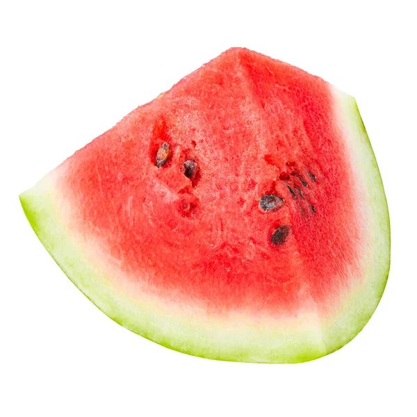 Snijd Van Watermeloen Geïsoleerd Witte Achtergrond Knippad — Stockfoto