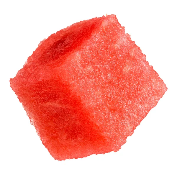 Cube Watermelon Isolated White Background Clipping Path — Stock Photo, Image