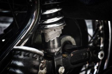 Bisiklet yüksek kontrast vintage motosiklet şok