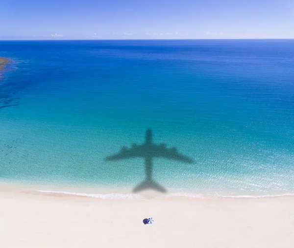 Légi Felvétel Tropical Beach Nyári Nyaralás Koncepció — Stock Fotó