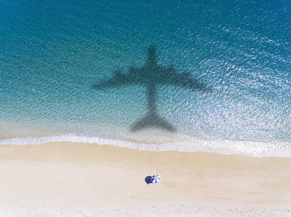 Légi Felvétel Tropical Beach Nyári Nyaralás Koncepció — Stock Fotó