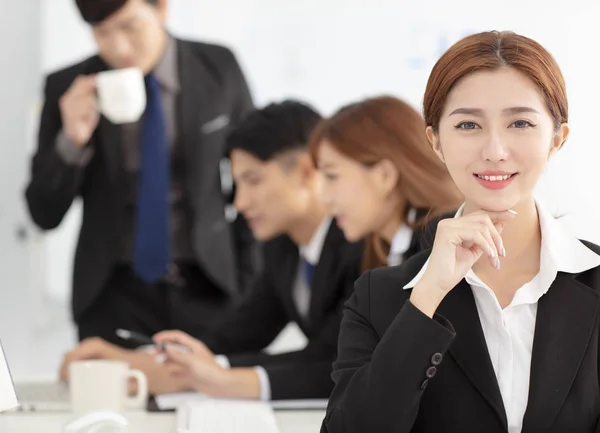 Beautiful Business Woman Colleagues Background — Stock Photo, Image