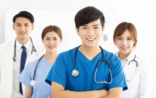 Porträtt Asiatiska Medicinska Team Läkare Och Sjuksköterskor — Stockfoto