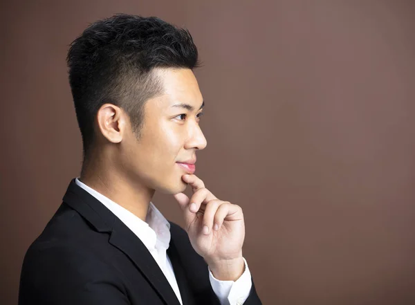 Side View Portrait Handsome Young Man — Stock Photo, Image