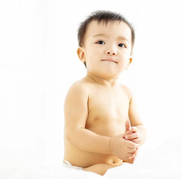 Asiatisches Kleines Baby Lächelt — Stockfoto