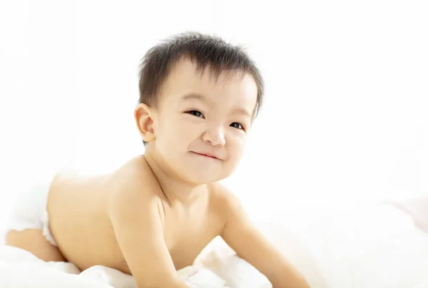 Feliz Asiático Pequeno Bebê Sorrindo — Fotografia de Stock