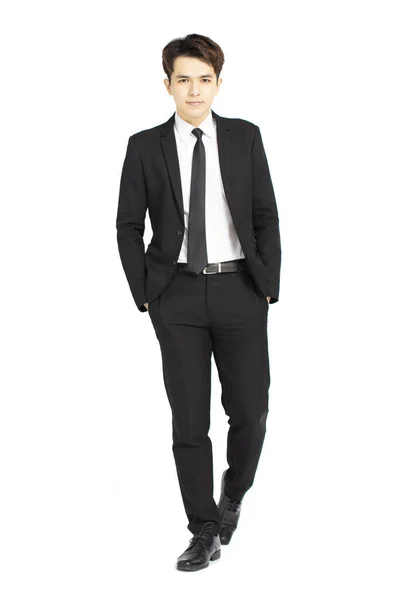 Full Body Young Handsome Business Man — Stock Photo, Image