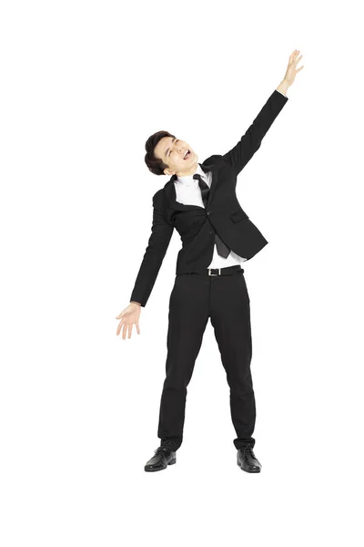 Businessman Celebrating Success Full Length Portrait — Stock Photo, Image