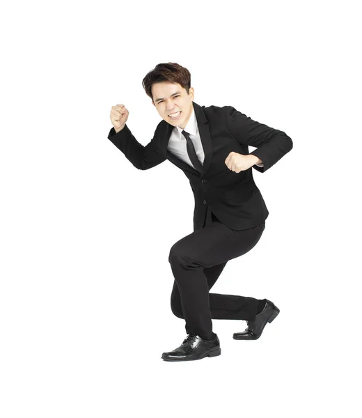 Businessman Celebrating Success Dancing — Stock Photo, Image
