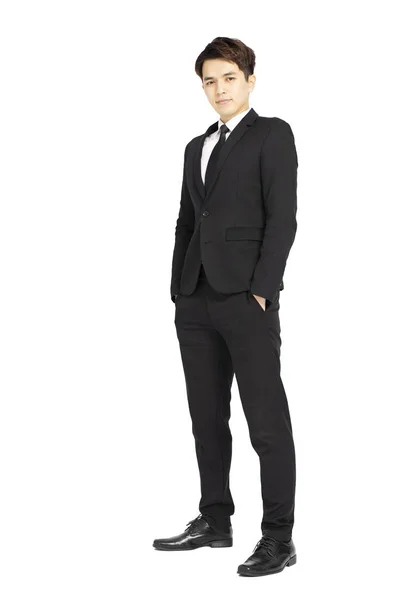 Full Body Young Handsome Business Man Isolated — Stock Photo, Image