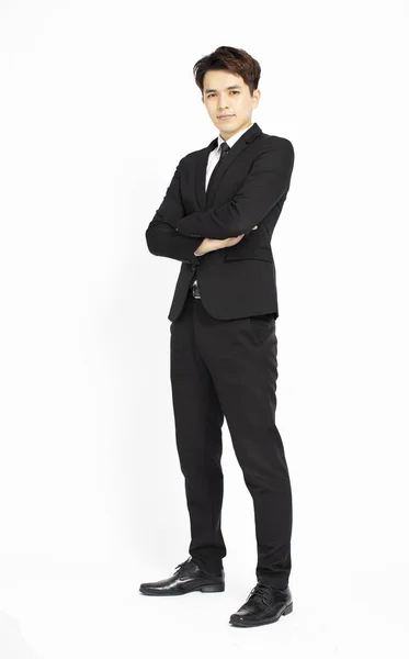 Full Body Young Handsome Business Man Isolated — Stock Photo, Image