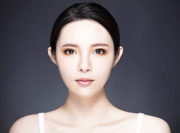 Young Woman Natural Makeup Clean Skin — Stock Photo, Image