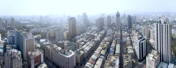Letecký Pohled Smogu Městě — Stock fotografie