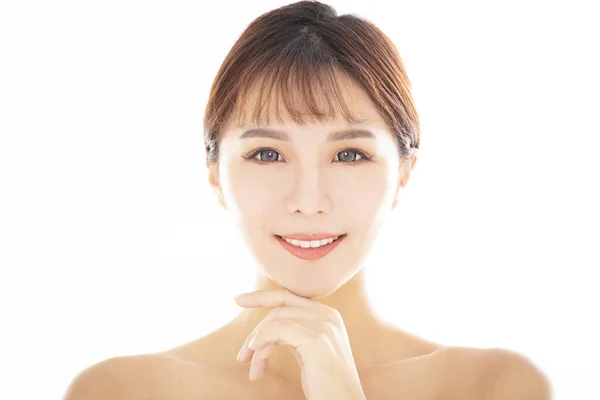 Young Woman Natural Makeup Clean Skin — Stock Photo, Image