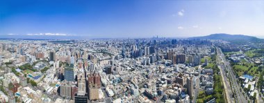 Kaohsiung şehir hava görünümünü. Tayvan.