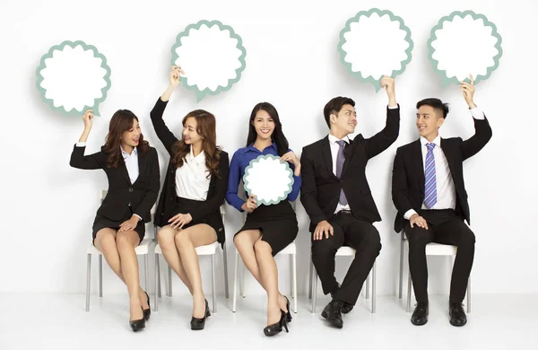 Gruppo Business People con concetti di Chat Communication Bubble — Foto Stock