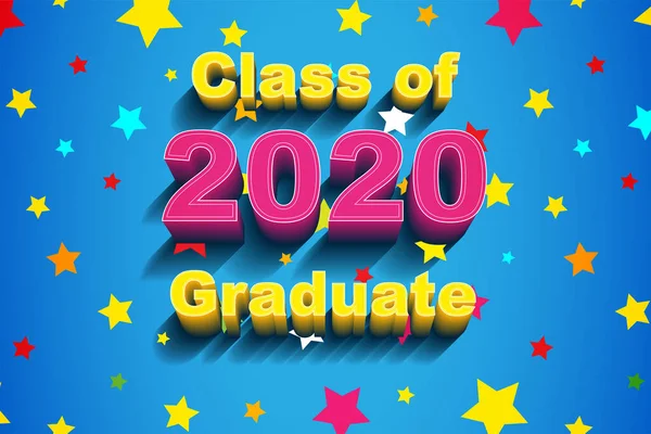 Classe 2020 Conception Texte Avec Plafond Graduation — Photo