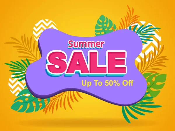 Summer time sale banner design