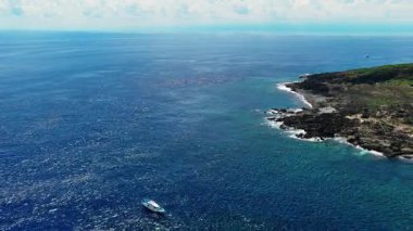 Tayvan 'daki yeşil adanın havadan görünüşü