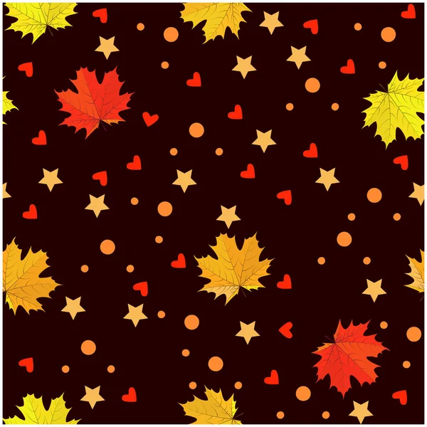 Autumn leaf fall. For fabric, baby clothes, background, textile, — Stock Vector