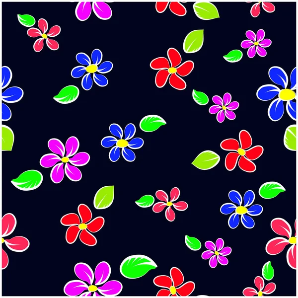 Flower pattern. For fabric, baby clothes, background, textile, w — Stock Vector
