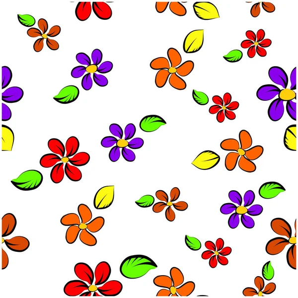 Flower pattern. For fabric, baby clothes, background, textile, w — Stock Vector