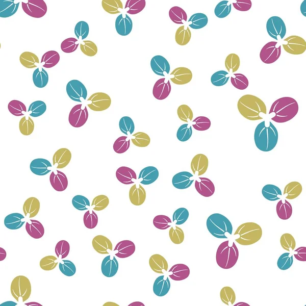 Abstract Buds White Background Fabric Baby Clothes Background Textile Wrapping — Stock Vector