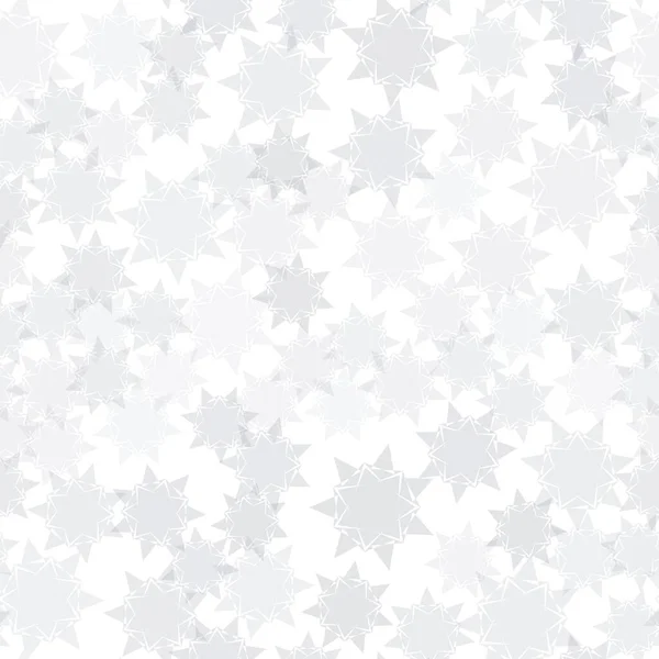 白い背景に青い透明な雪の結晶が飛ぶ — ストックベクタ